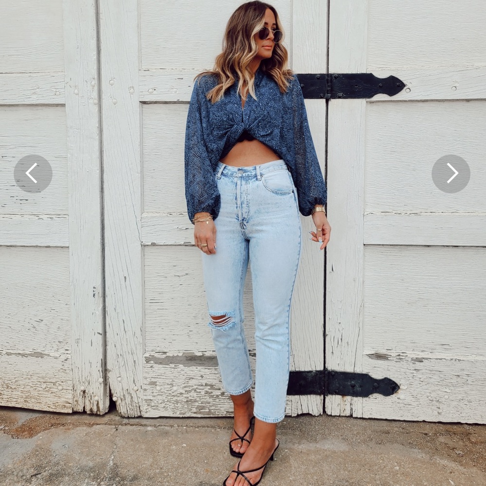 VICI Kason Distressed High arise Denim Jeans 25